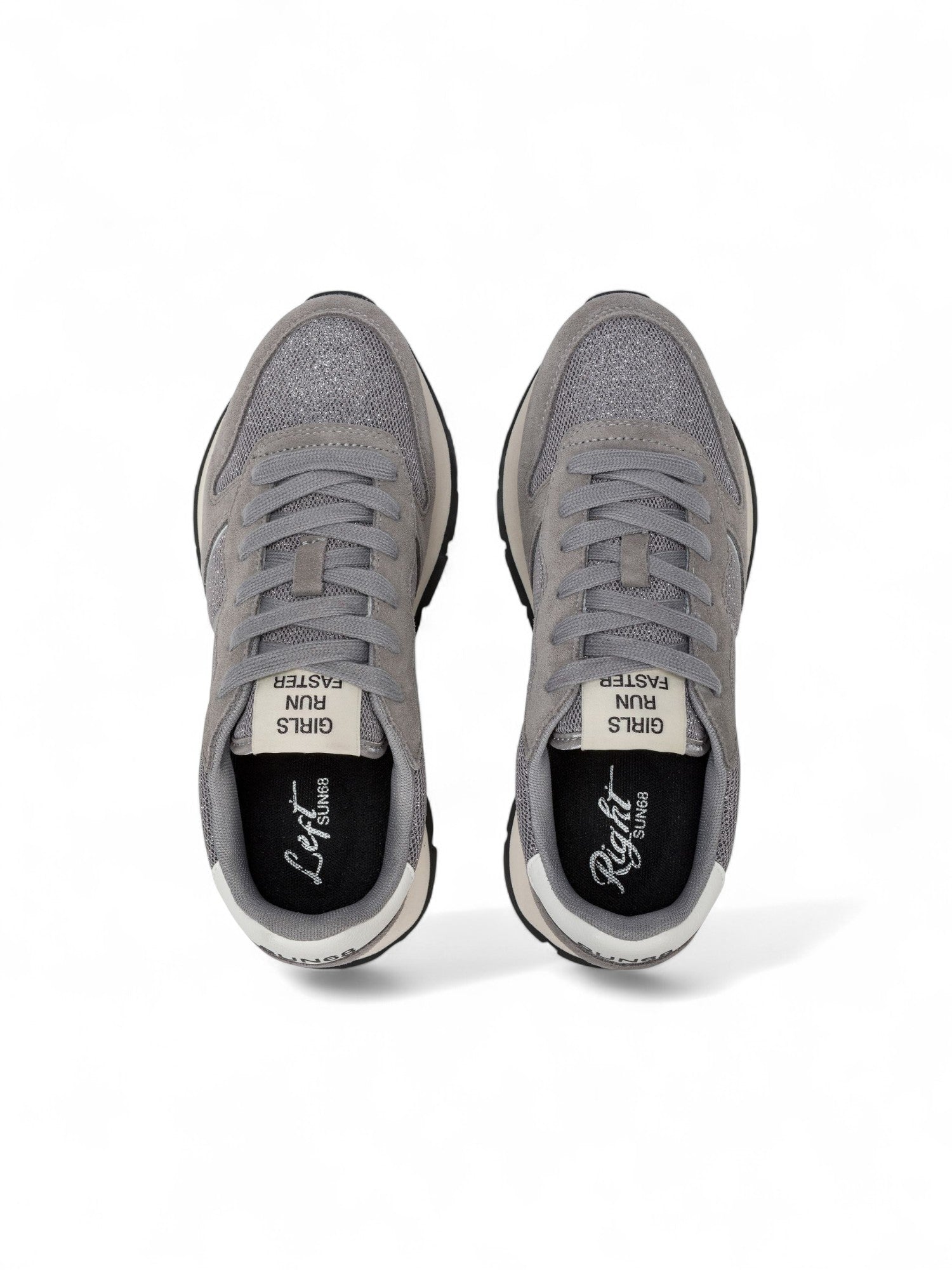 Sun68 Sneakers Donna Ally Glitter Textile Grigio Medio - Z45204-34