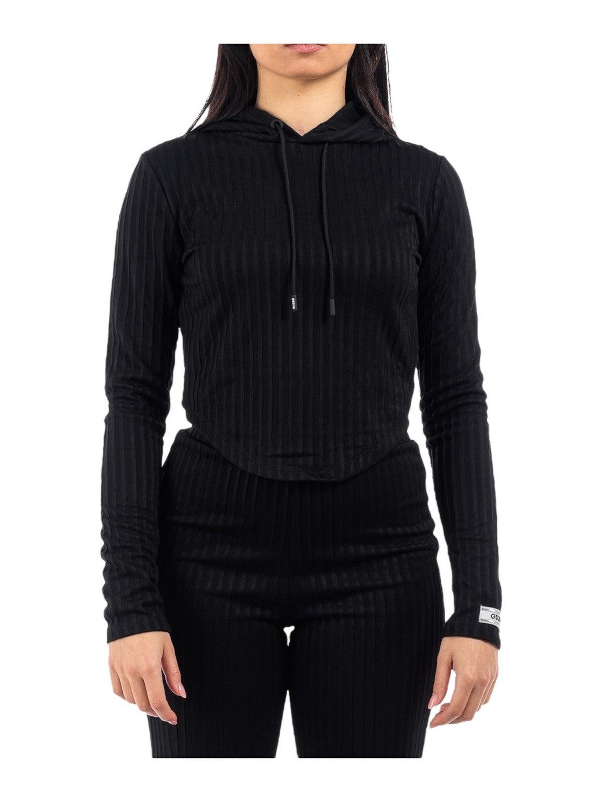 GUESS SPORT Felpa Donna Anneka Hoodie Sweats V4RQ03 KC2U2 JBLK Nero - Stilato