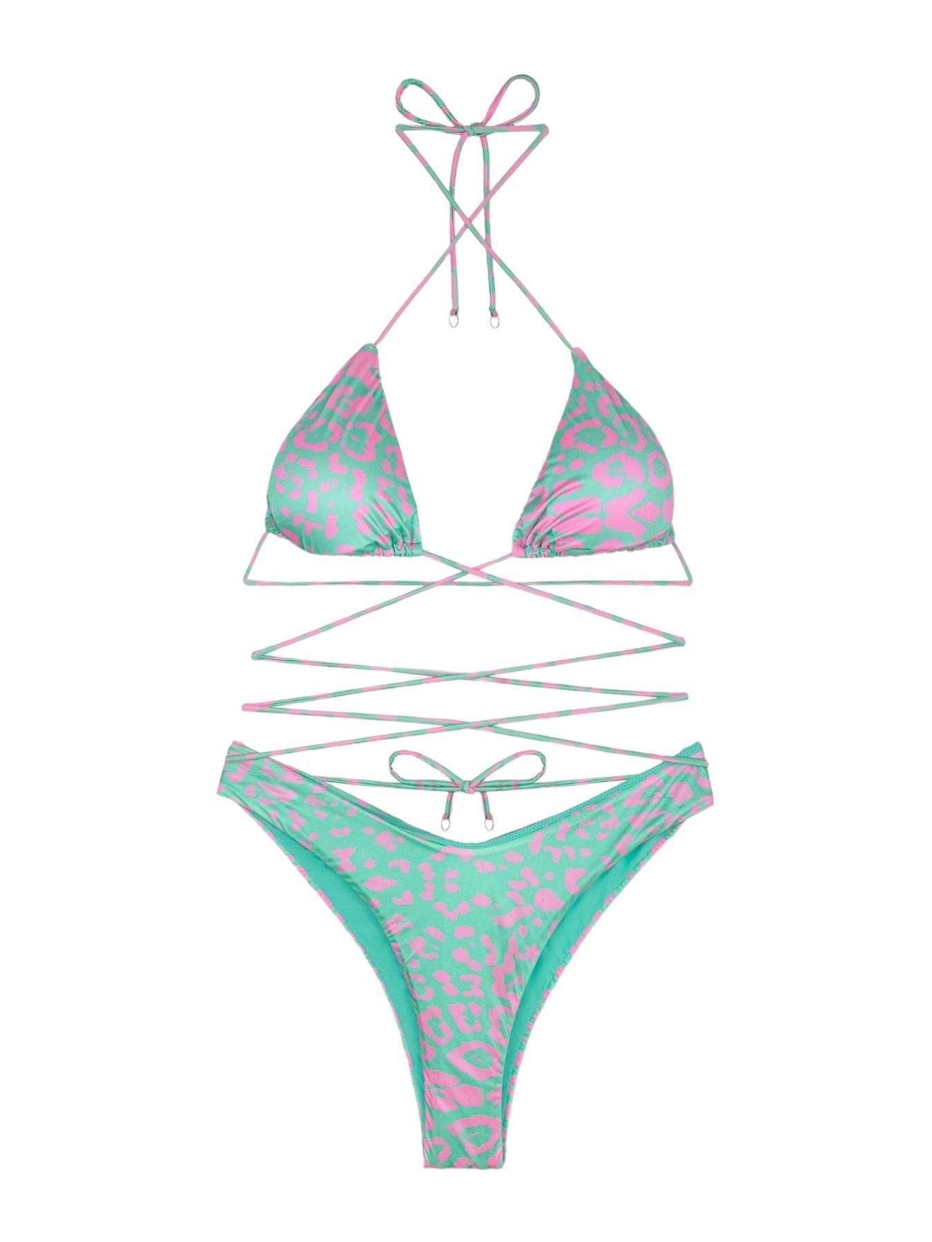 F**K Costume da bagno Donna FK24-0400X02 Verde - Stilato