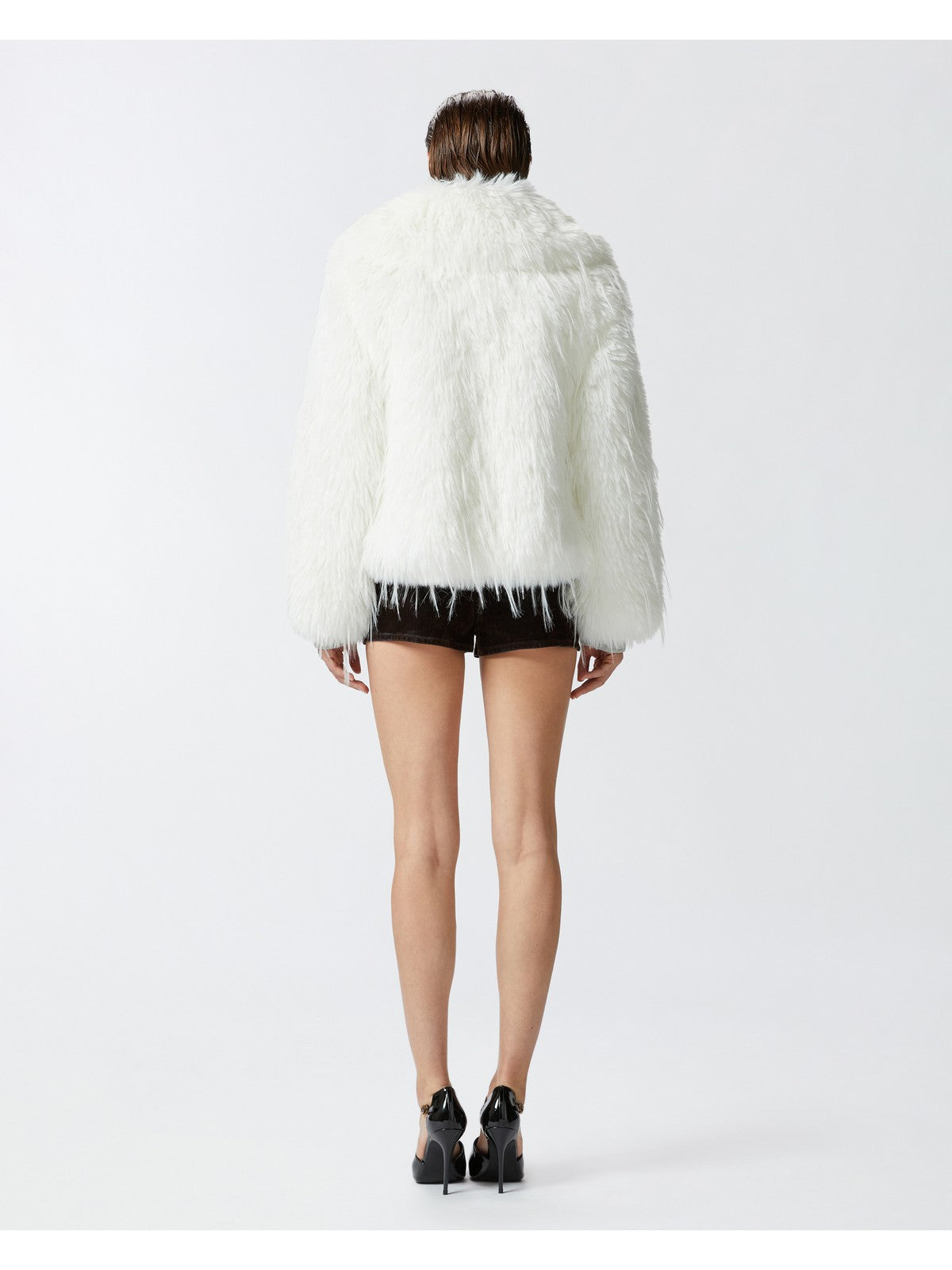 PINKO Pelliccia Donna Novaro Caban Simil Volpe 104375-A27L Z14 Bianco - Stilato