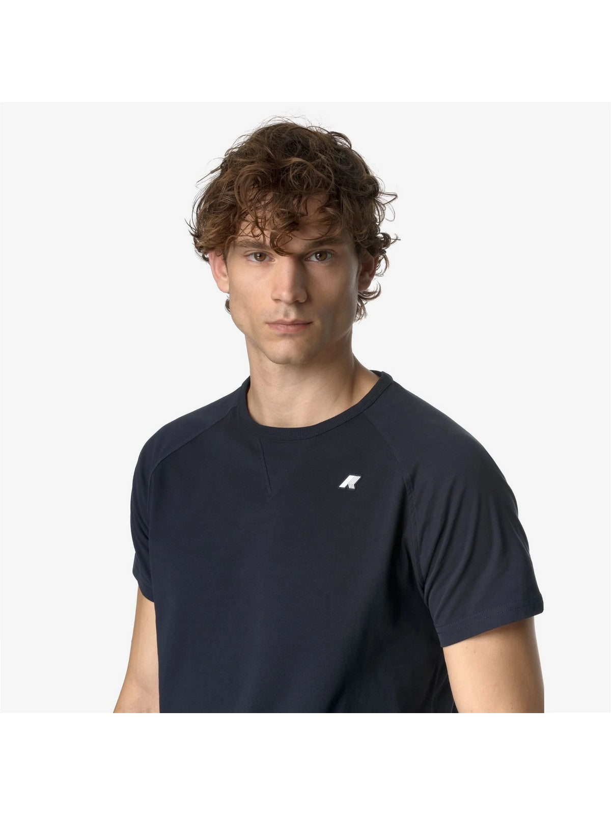 K-WAY T-Shirt e Polo Uomo EDWING JS PEACH K2125KW K89 Blu - Stilato