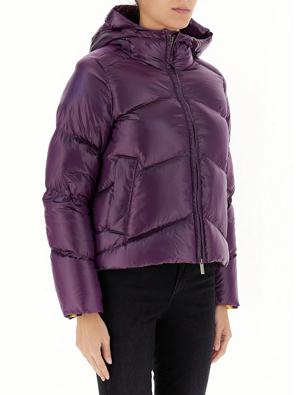 K-WAY Piumino Donna NINEV CRYSTAL CHINTZ THERMO HE K8136HW ARH Viola - Stilato