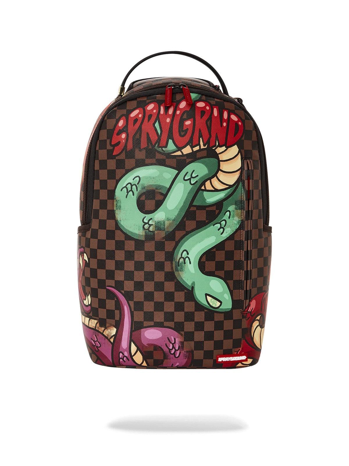 SPRAYGROUND Zaino Uomo Street art snake 910B4792NSZ Marrone - Stilato