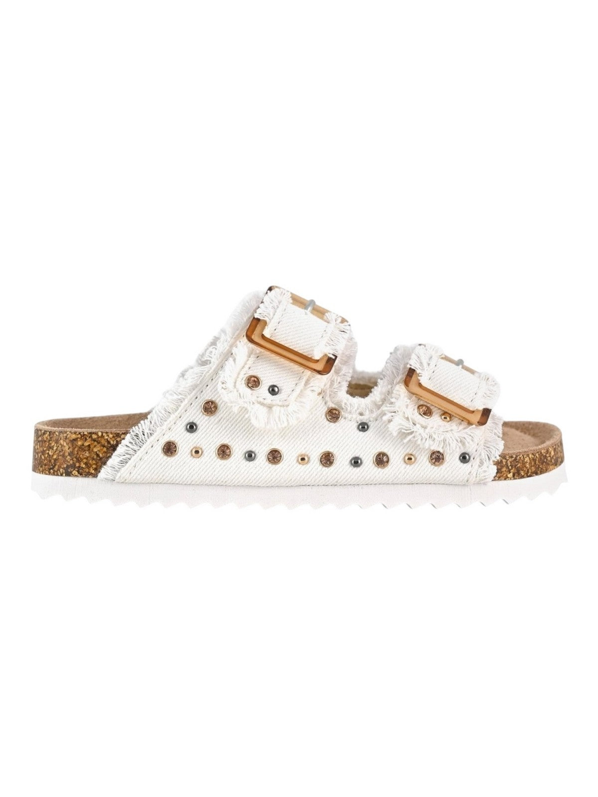 COLORS OF CALIFORNIA Sandalo Bambine e ragazze Denim Sandal With Studs HC.2409 OFF off white