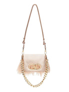 Borse a tracolla Donna Liu Jo - Borsa piccola LaPuffy con piume - Cipria