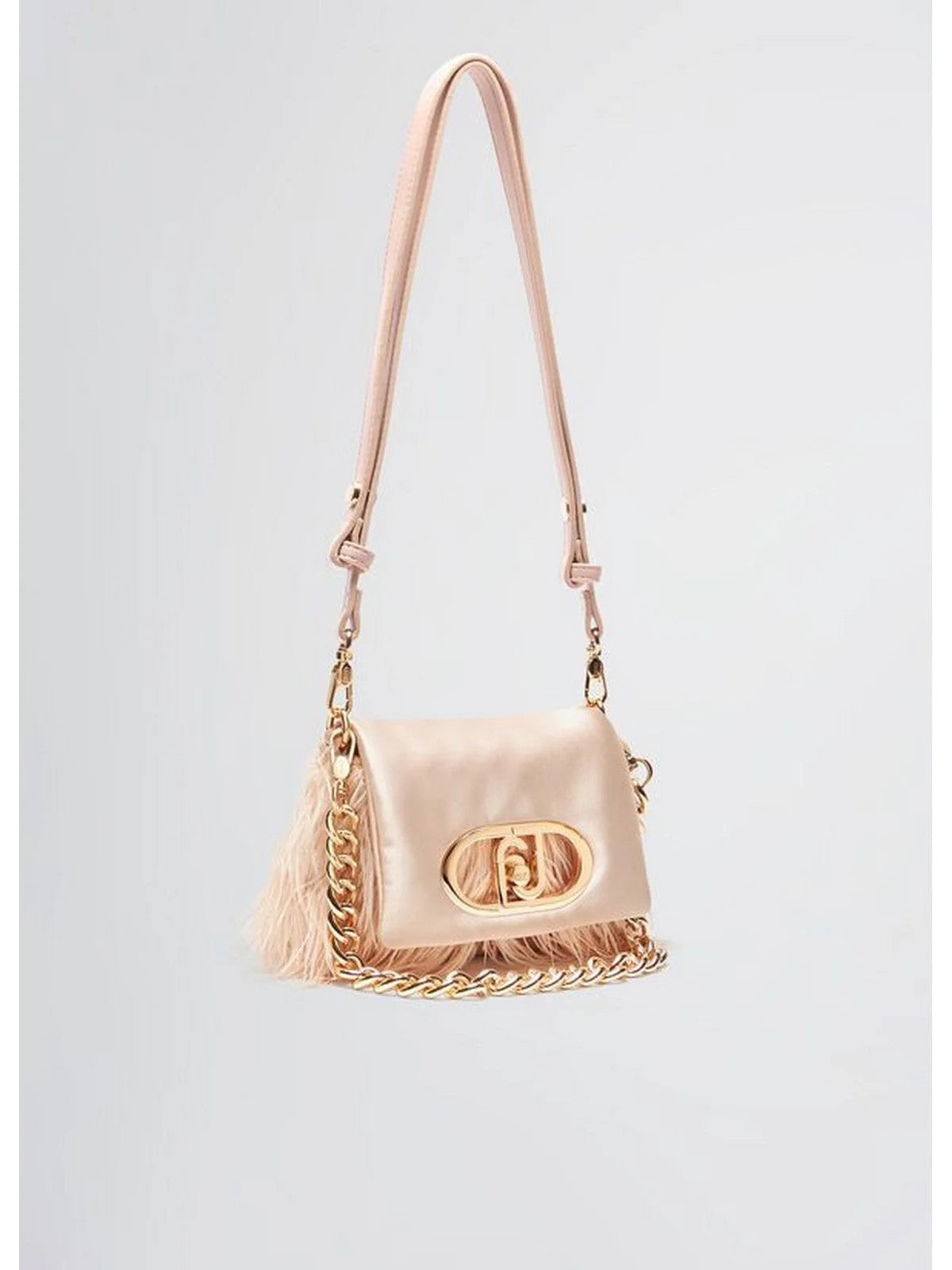 Borse a tracolla Donna Liu Jo - Borsa piccola LaPuffy con piume - Cipria