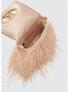 Borse a tracolla Donna Liu Jo - Borsa piccola LaPuffy con piume - Cipria