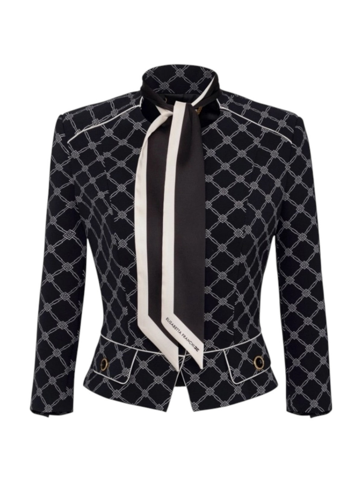 ジャケット ELISABETTA FRANCHI Women Outer GIT5151E2 685 Black ELISABETTA FRANCHI Women's Jacket GIS5151E2-685 Black – Stilato