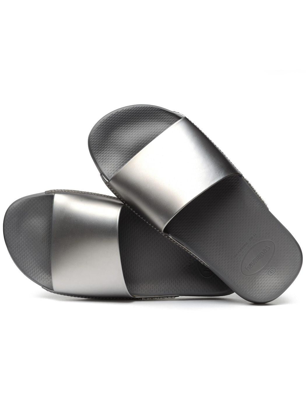 HAVAIANAS Ciabatta Donna Hav. Slide Classic Metallic 4147131.5178 Grigio - Stilato