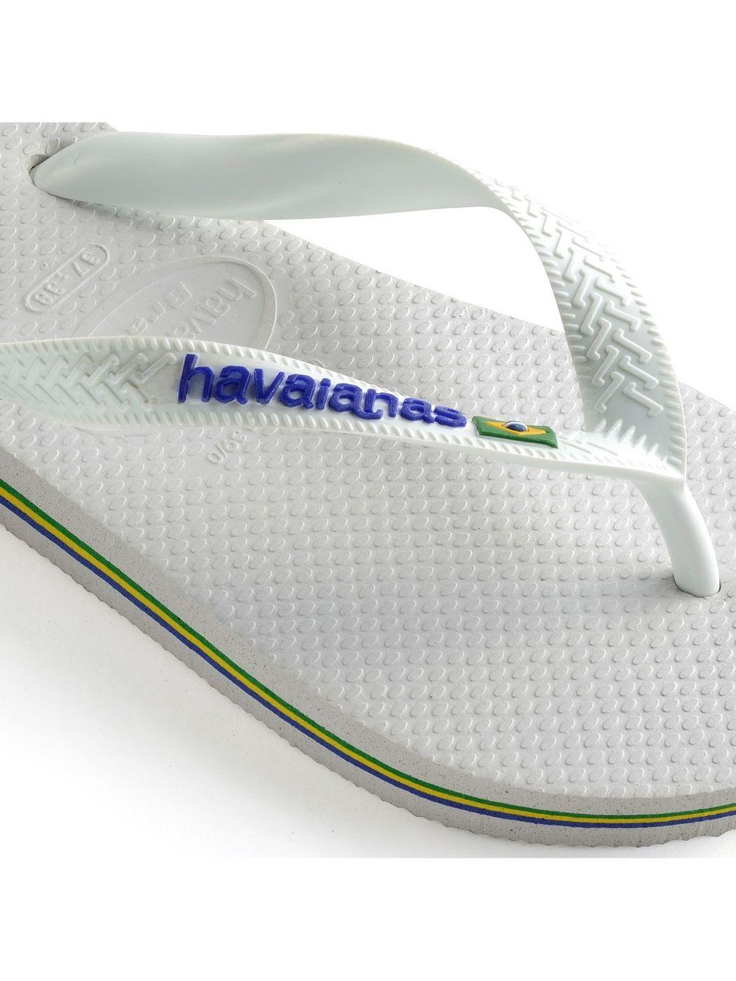 HAVAIANAS Infradito Unisex adulto Hav. Brasil logo 4110850.0001 Bianco - Stilato