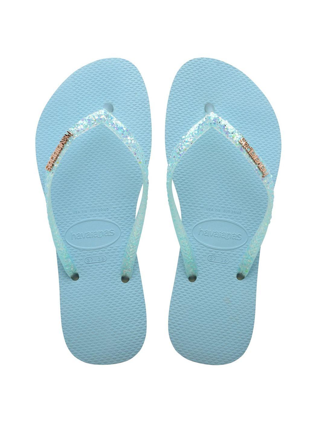 HAVAIANAS Infradito Donna Hav. Slim Glitter Flourish 4147122.1671 Blu - Stilato