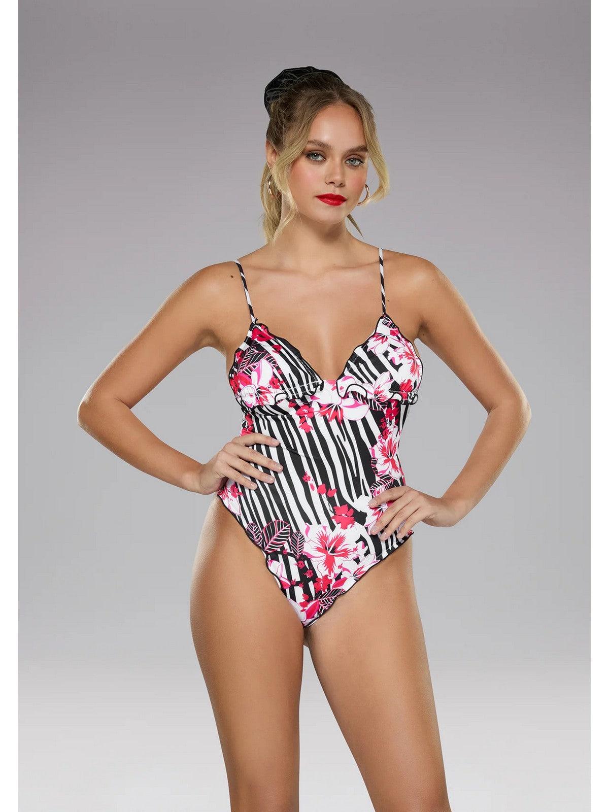 F**K Costume da bagno Donna Monokini FK23-1563U Bianco - Stilato