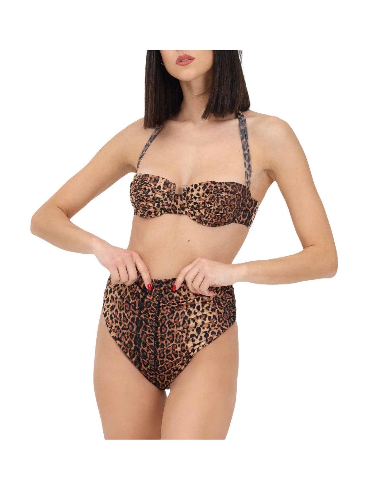 F**K Costume da bagno Donna Bikini FK23-0711X1 Marrone - Stilato