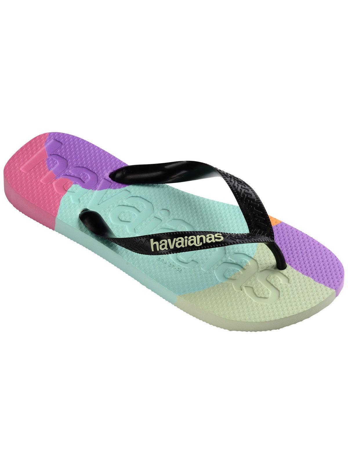 HAVAIANAS Infradito Donna Hav. Top logomania colors II 4147526.0090 Nero - Stilato