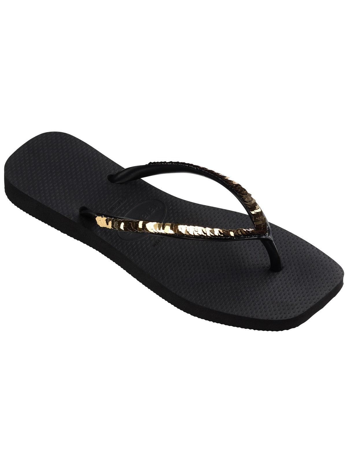 HAVAIANAS Infradito Donna Hav. Square magic sequin 4148272.0090 Nero - Stilato