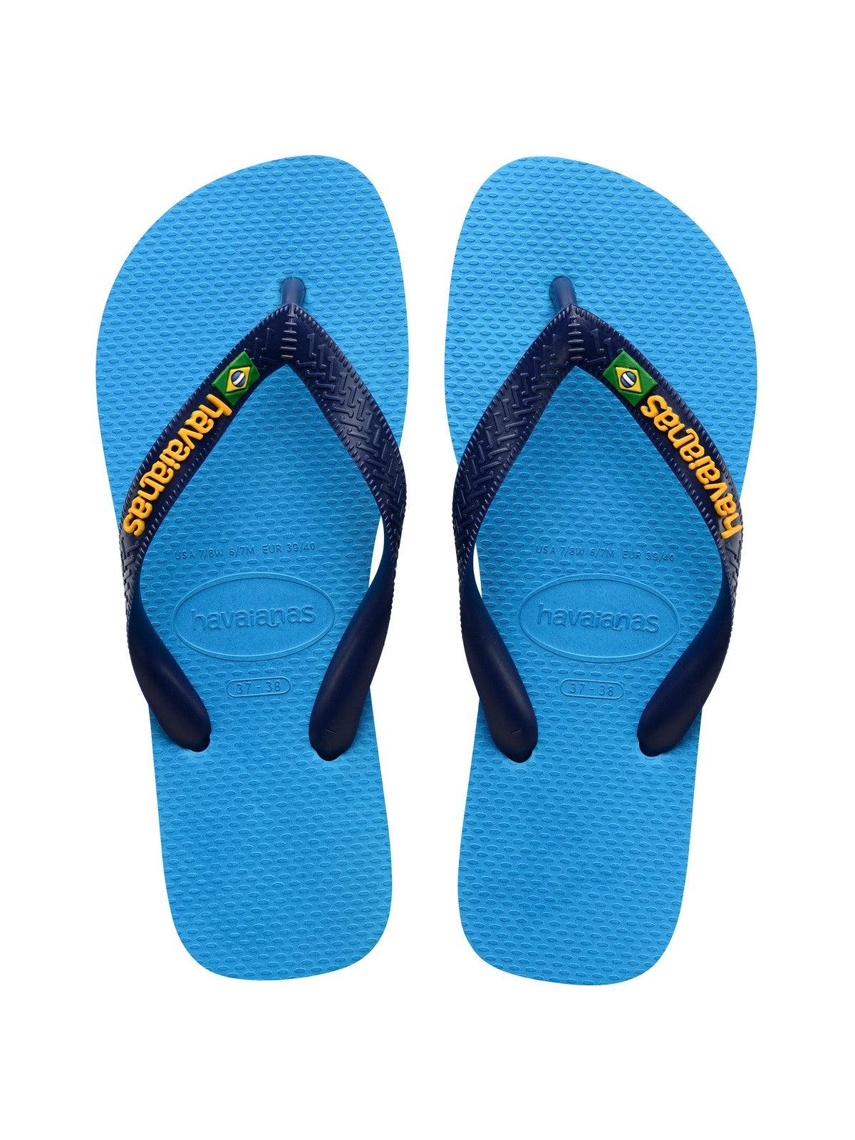 HAVAIANAS Infradito Unisex adulto Hav. Brasil logo 4110850.6946 Turchese - Stilato