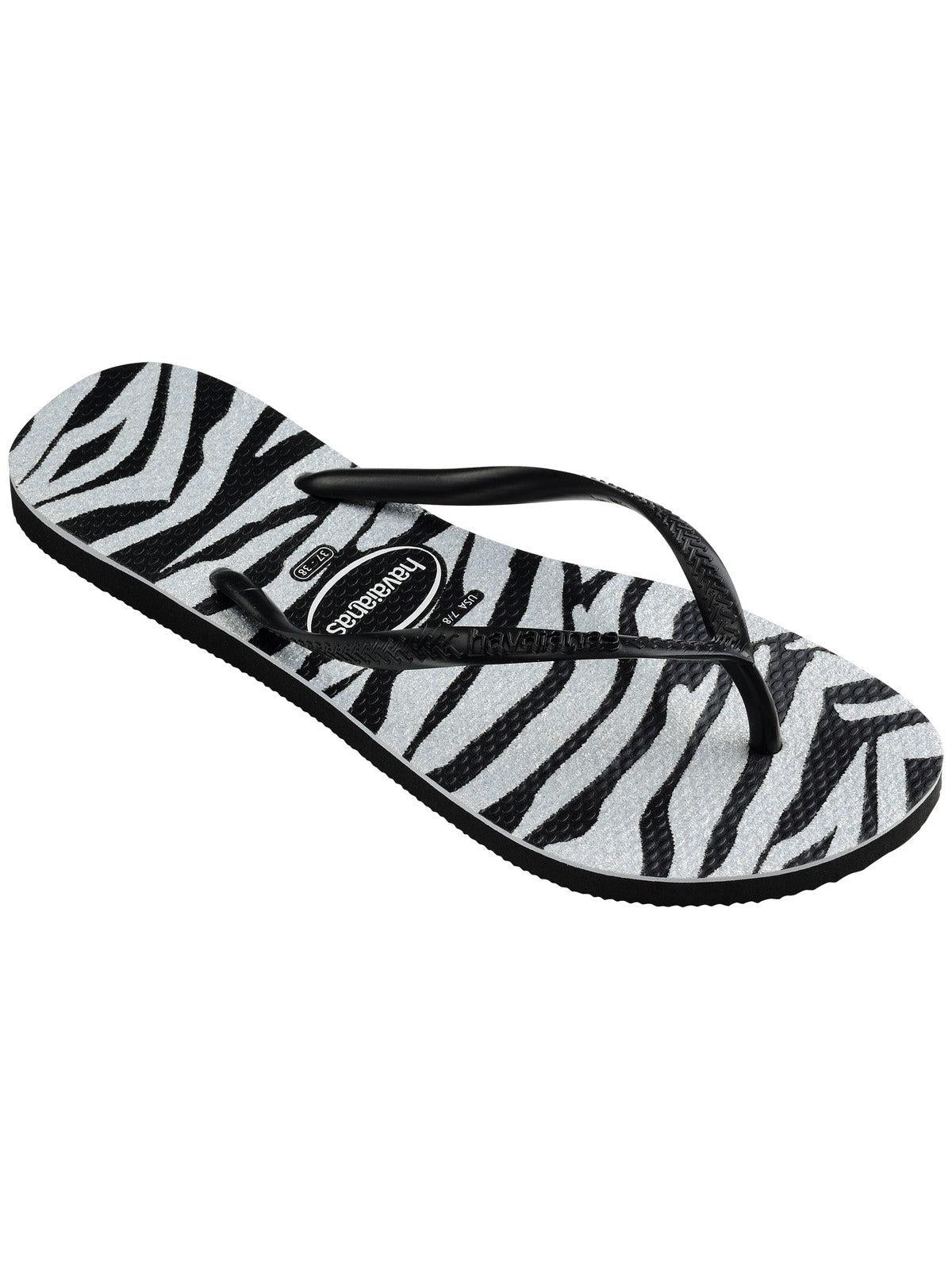 HAVAIANAS Ciabatta Donna Hav. Slim Animals glitter 4147852.0090 Nero - Stilato