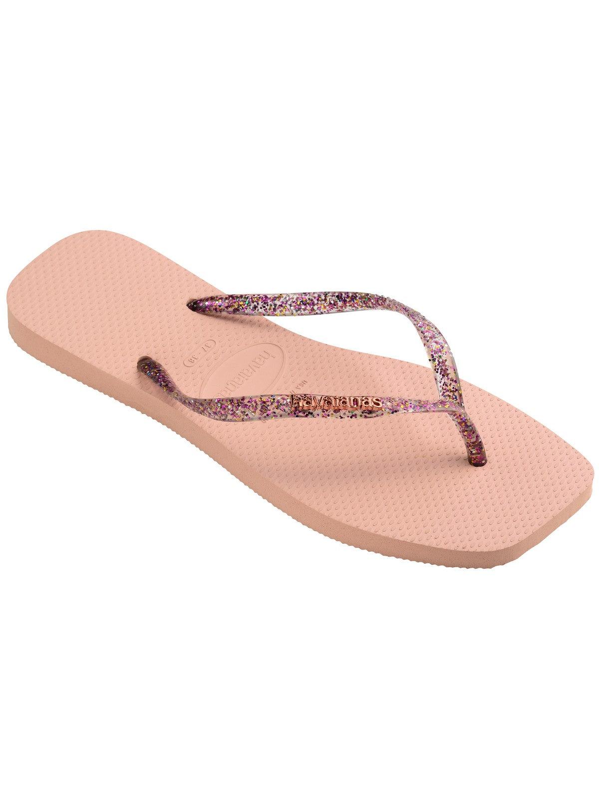 HAVAIANAS Infradito Donna Hav. square logo metallic 4148257.0076 Rosa - Stilato