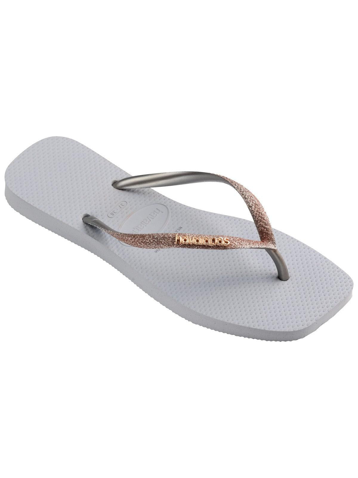 HAVAIANAS Ciabatta Donna Hav. Square glitter 4148102.3498 Grigio - Stilato