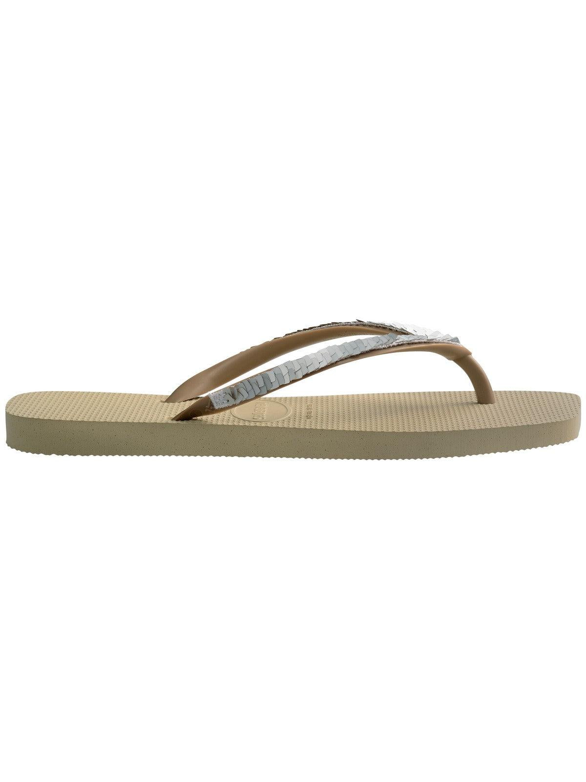 HAVAIANAS Infradito Donna Hav. Square magic sequin 4148272.0154 Beige - Stilato