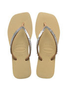 HAVAIANAS Infradito Donna Hav. Square magic sequin 4148272.0154 Beige - Stilato