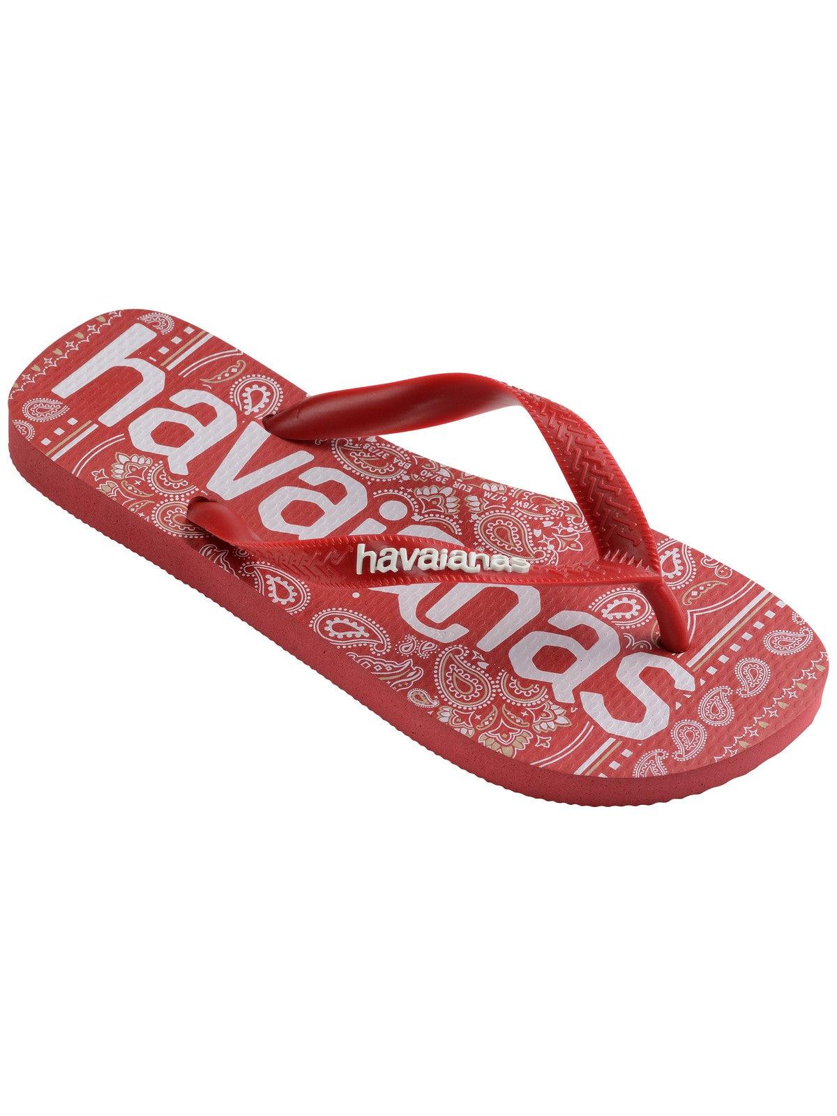 HAVAIANAS Infradito Unisex adulto Hav. Top logomania fashion 4148449.1440 Rosso - Stilato