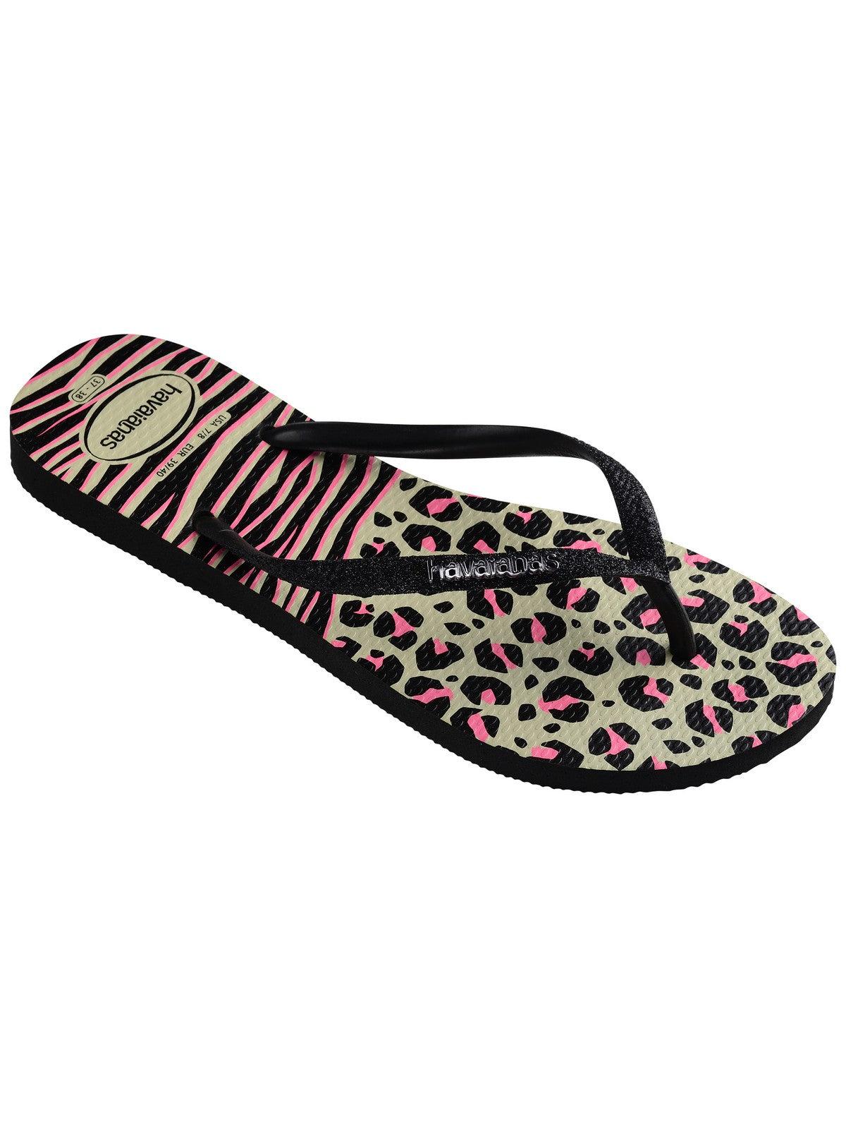 HAVAIANAS Ciabatta Donna Hav. Slim Animals Mix 4147964.0006 Nero - Stilato