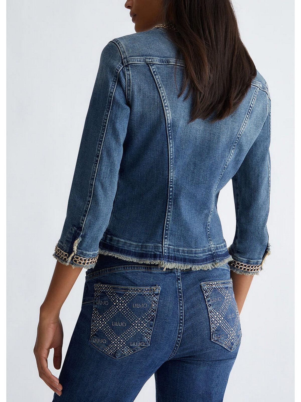 ジャケット LIU JO Woman Jacket Blue UXX039D4128 77556 LIU JO: women's jacket - Blue | Liu Jo jacket UXX039D4128