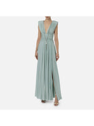 ELISABETTA FRANCHI Abito Donna AB56341E2 BV9 Verde - Stilato