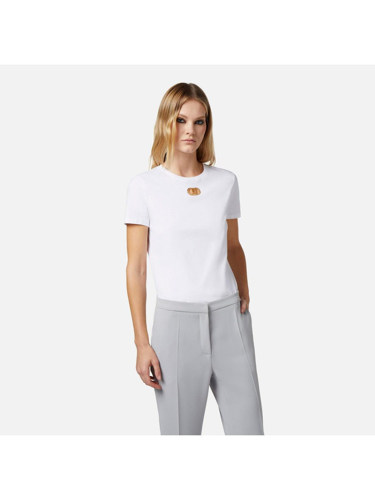 ELISABETTA FRANCHI T-Shirt e Polo Donna MA52N41E2 270 Bianco - Stilato