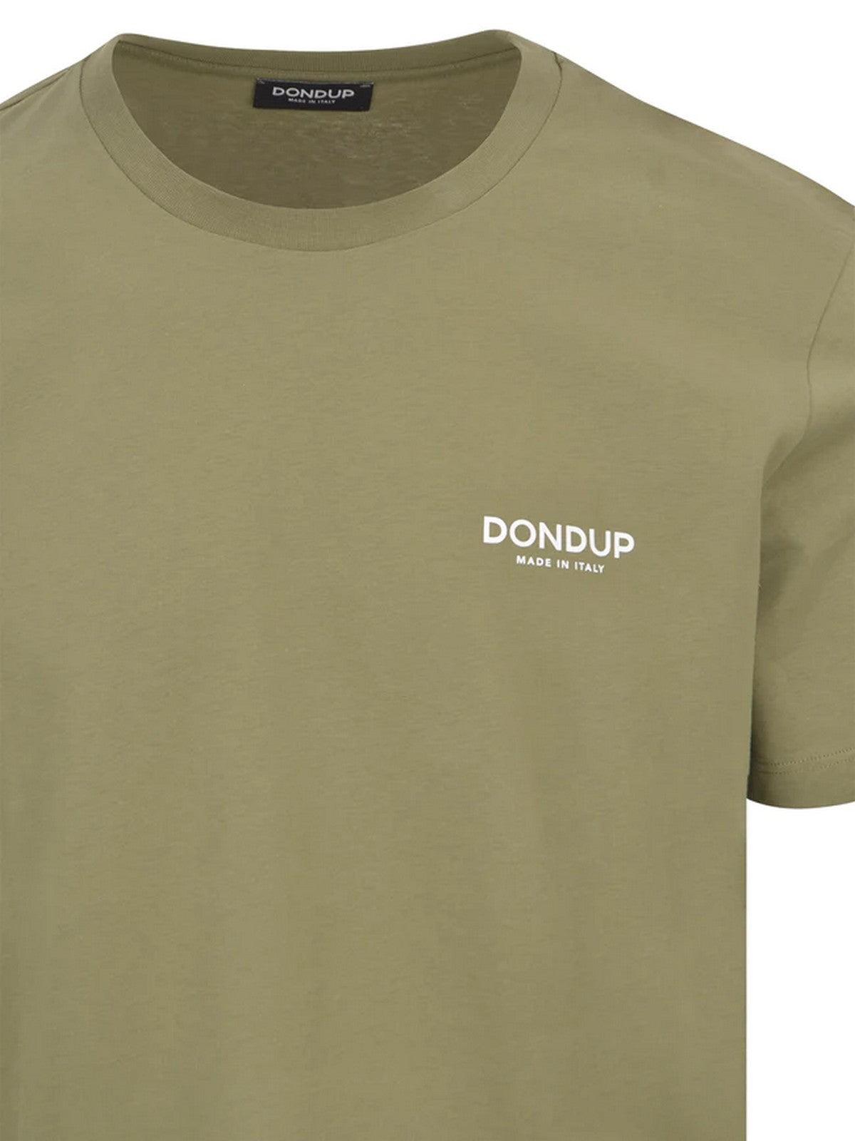 Tシャツ・カットソー DONDUP Men T-shirt Green US198JF0309UIT5 632 DONDUP Men's T-Shirt and Polo US198 JF0309U HN5 632 Green