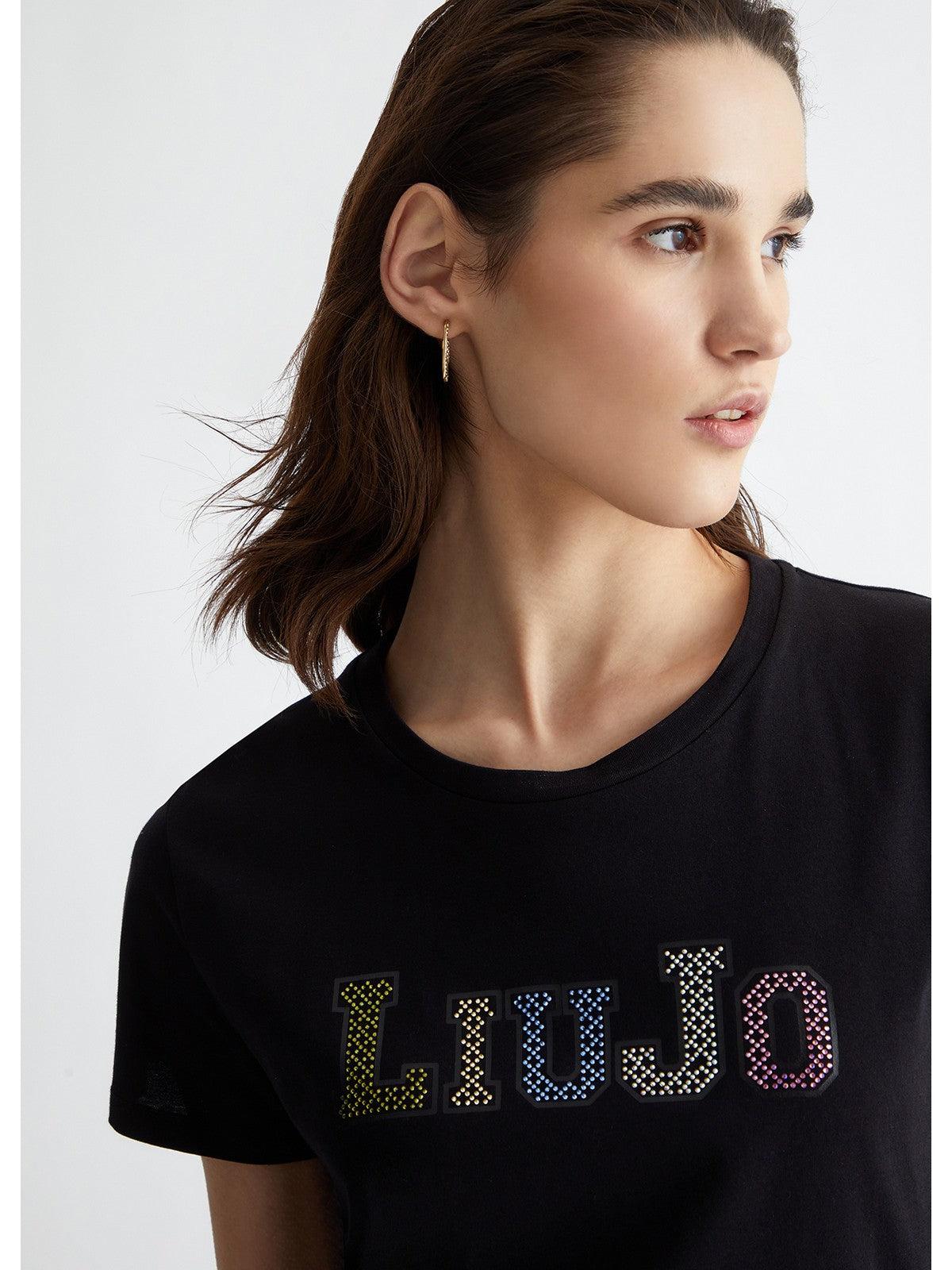 LIU JO SPORT Women s T Shirt and Polo TA4204JS923 22222 Black Stilato