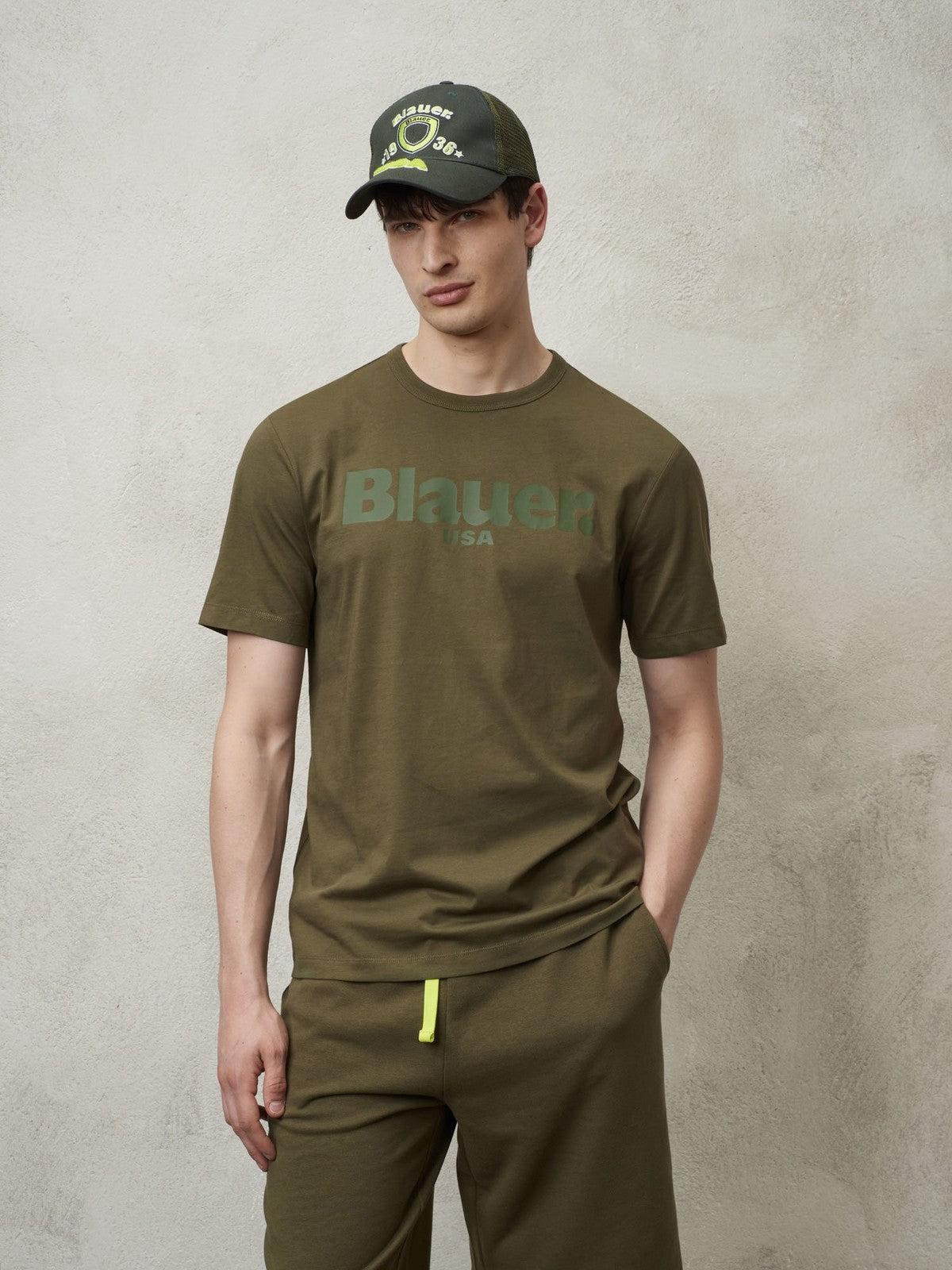 BLAUER T-Shirt e Polo Uomo 24SBLUH02142 004547 685 Verde - Stilato