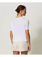 TWINSET T-Shirt e Polo Donna 241TP221A 00001 Bianco - Stilato