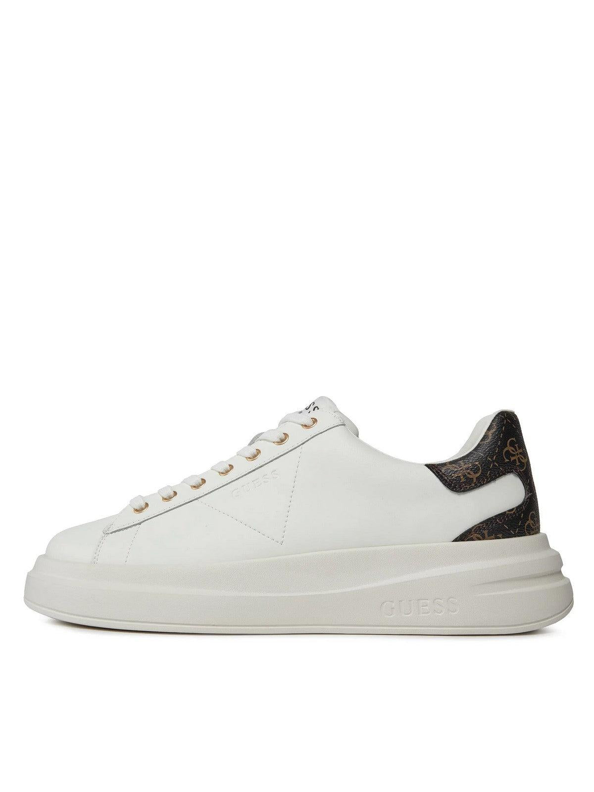 GUESS Sneaker Uomo ELBA FMPVIB LEA12 WBROC Bianco - Stilato