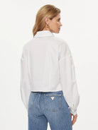 GUESS Camicia Donna Ls Dea Bowed Shirt W4RH59 WE2Q0 G011 Bianco - Stilato