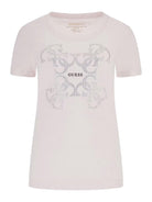 GUESS T-Shirt e Polo Donna Ss Cn 4G Logo Tee W4RI35 J1314 A60W Rosa - Stilato