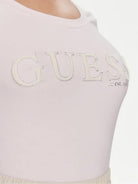 GUESS T-Shirt e Polo Donna Ss Rn Pony Hair Tee W4RI45 J1314 A60W Rosa - Stilato