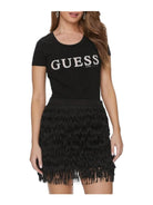 GUESS T-Shirt e Polo Donna Ss Rn Pony Hair Tee W4RI45 J1314 JBLK Nero - Stilato