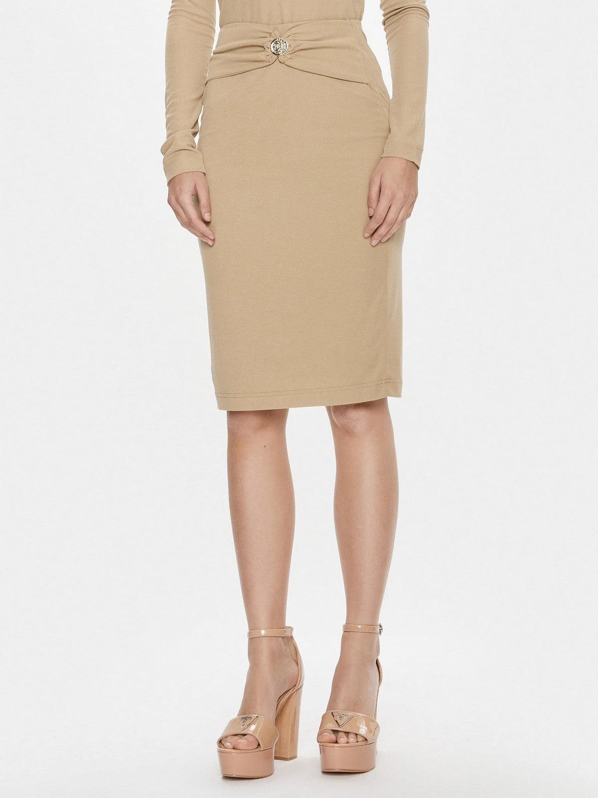 GUESS Gonna Donna Febe Midi Skirt W4RD81 KAQL2 G1DQ Beige - Stilato