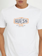 GUESS T-Shirt e Polo Uomo SS CN GUESS BOX CRAC M4RI33 J1314 G011 Bianco - Stilato