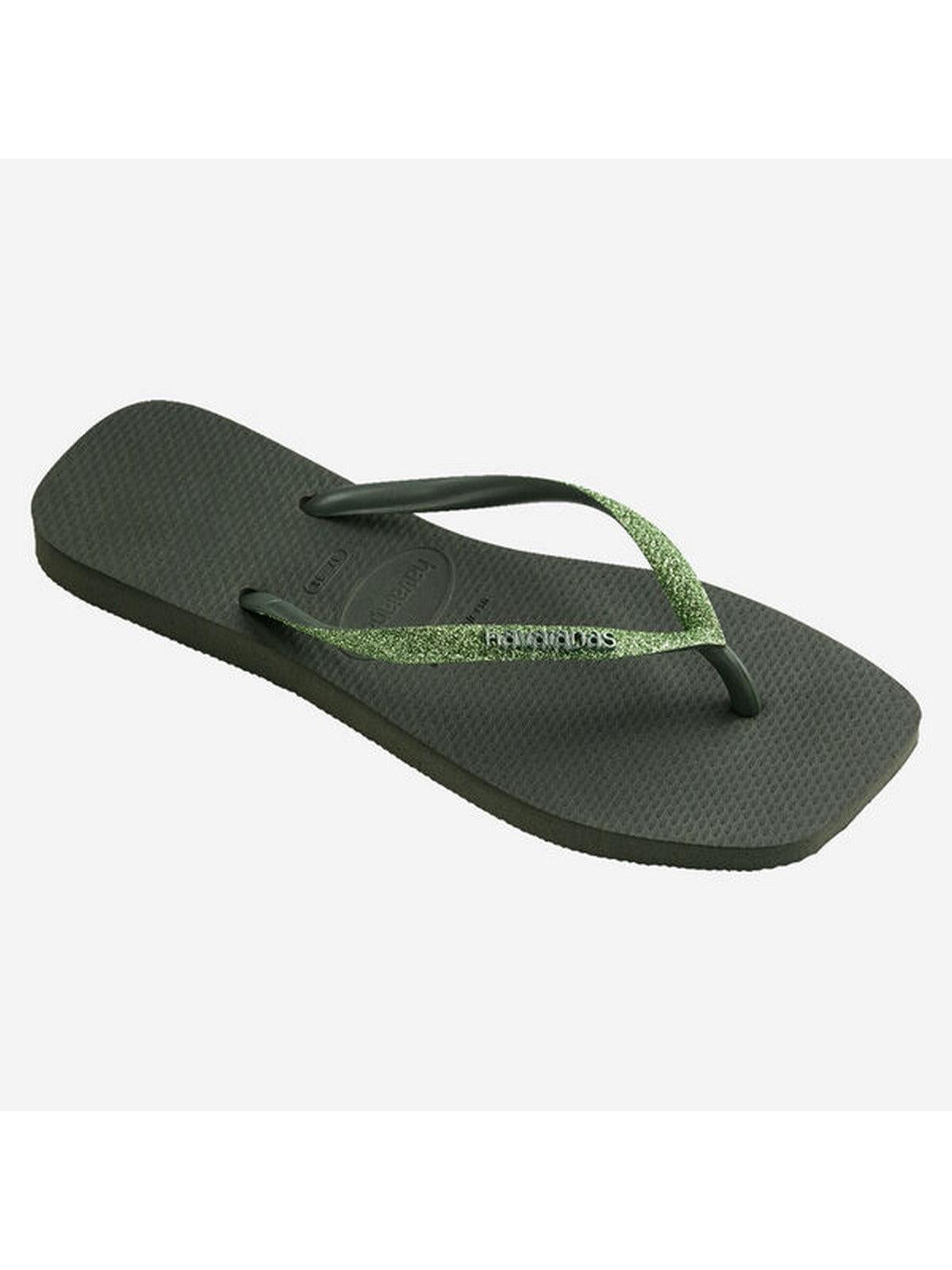 HAVAIANAS Infradito Donna Hav. Square glitter 4148102.4896 Verde - Stilato