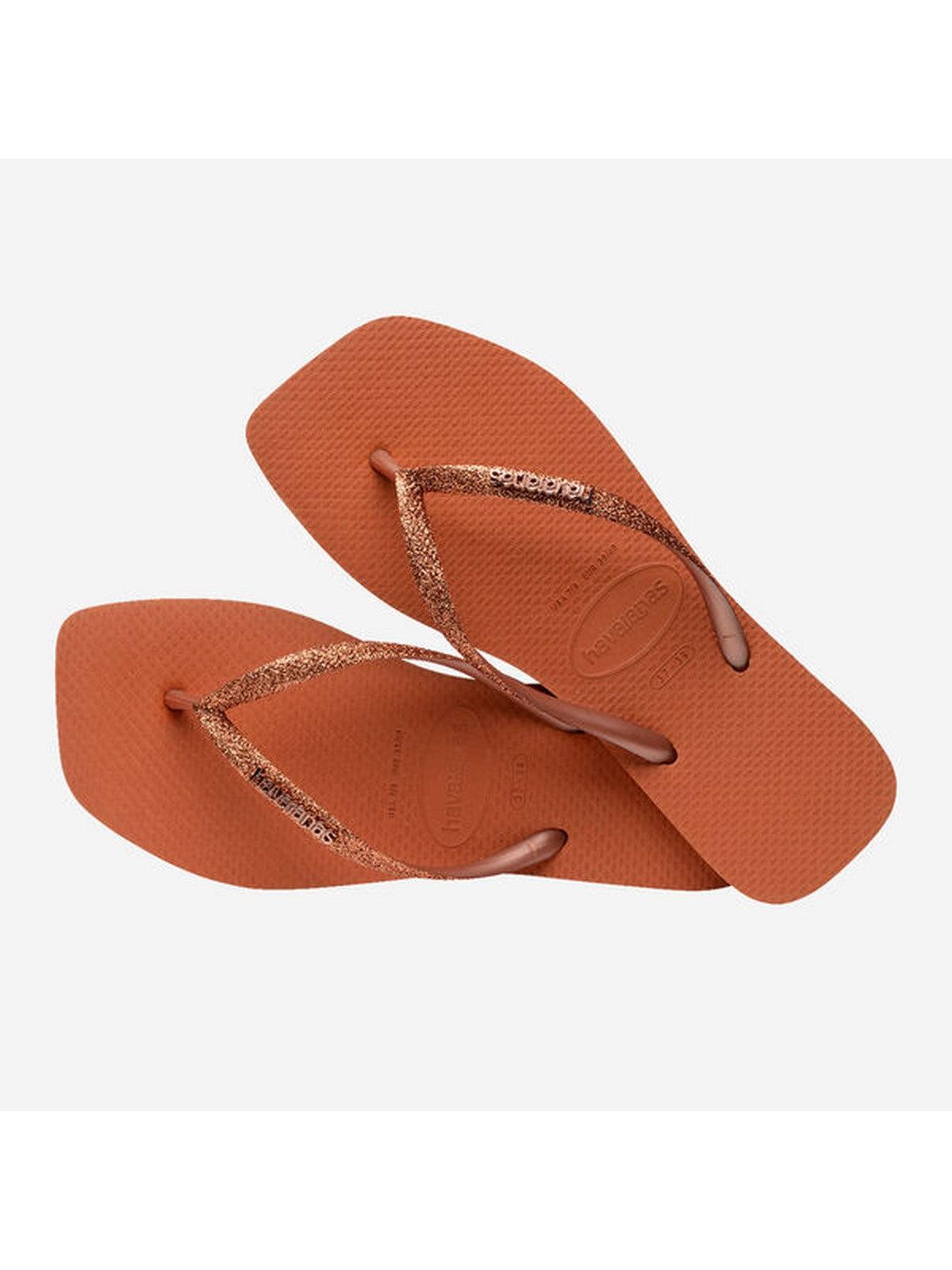 HAVAIANAS Infradito Donna Hav. Square glitter 4148102.4919 Arancione - Stilato