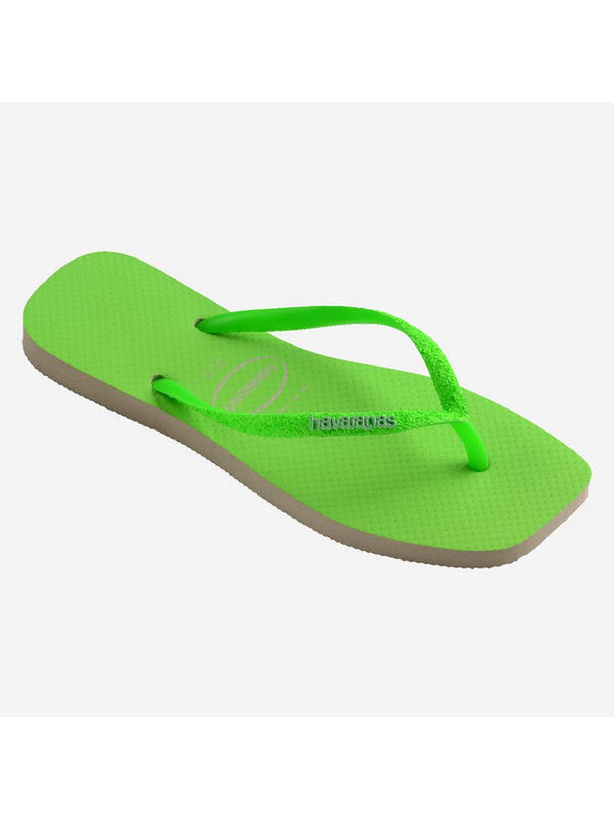 HAVAIANAS Infradito Donna Hav. Square Glitter Neon 4148927.7179 Verde - Stilato