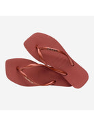 HAVAIANAS Infradito Donna Hav. square logo metallic 4148257.5416 Rosso - Stilato