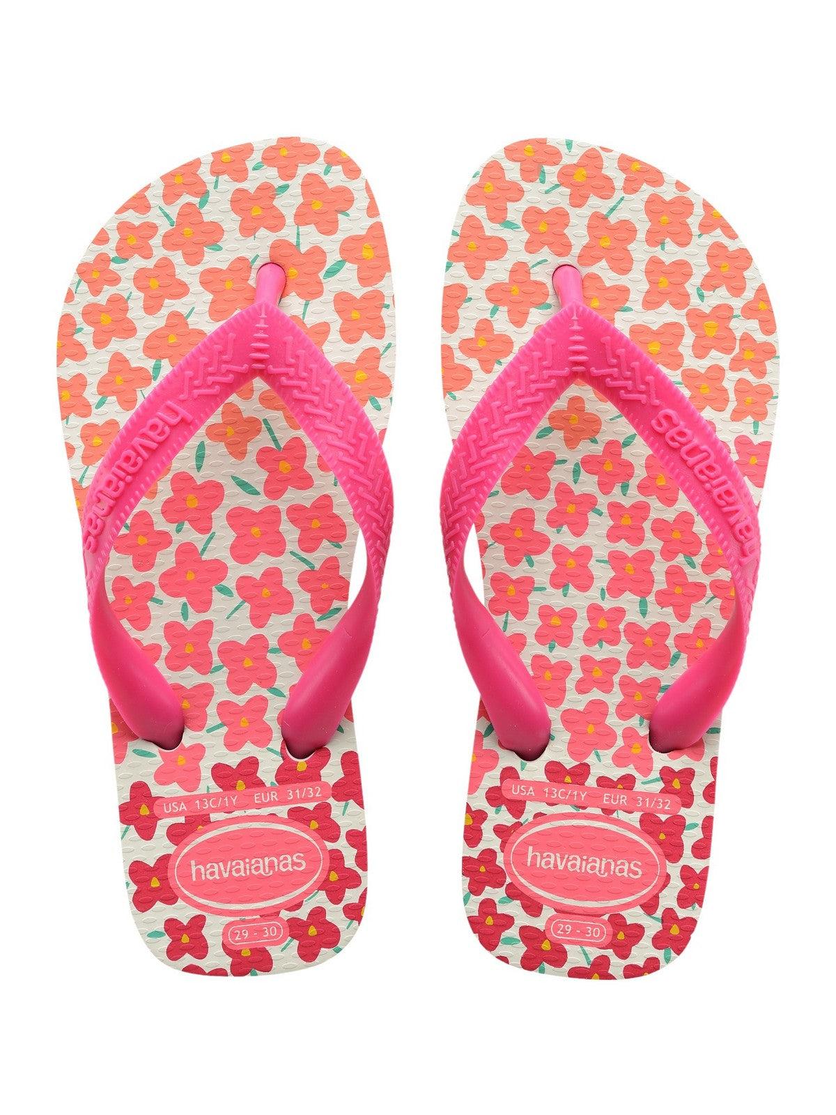 HAVAIANAS Infradito Bambine e ragazze Hav. Kids Flores 4000052.7026 Bianco - Stilato