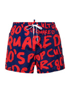 DSQUARED2 Costume da bagno Uomo D7B64558 466 Blu - Stilato