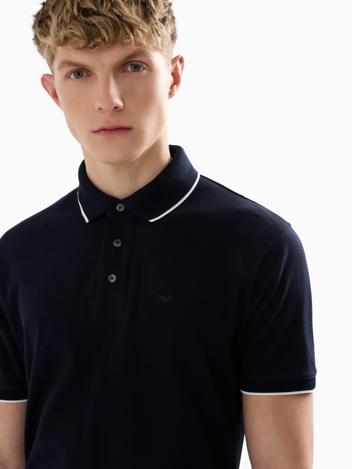 EMPORIO ARMANI Polo Uomo EM000858 AF12955 UB118 Blu – Stilato