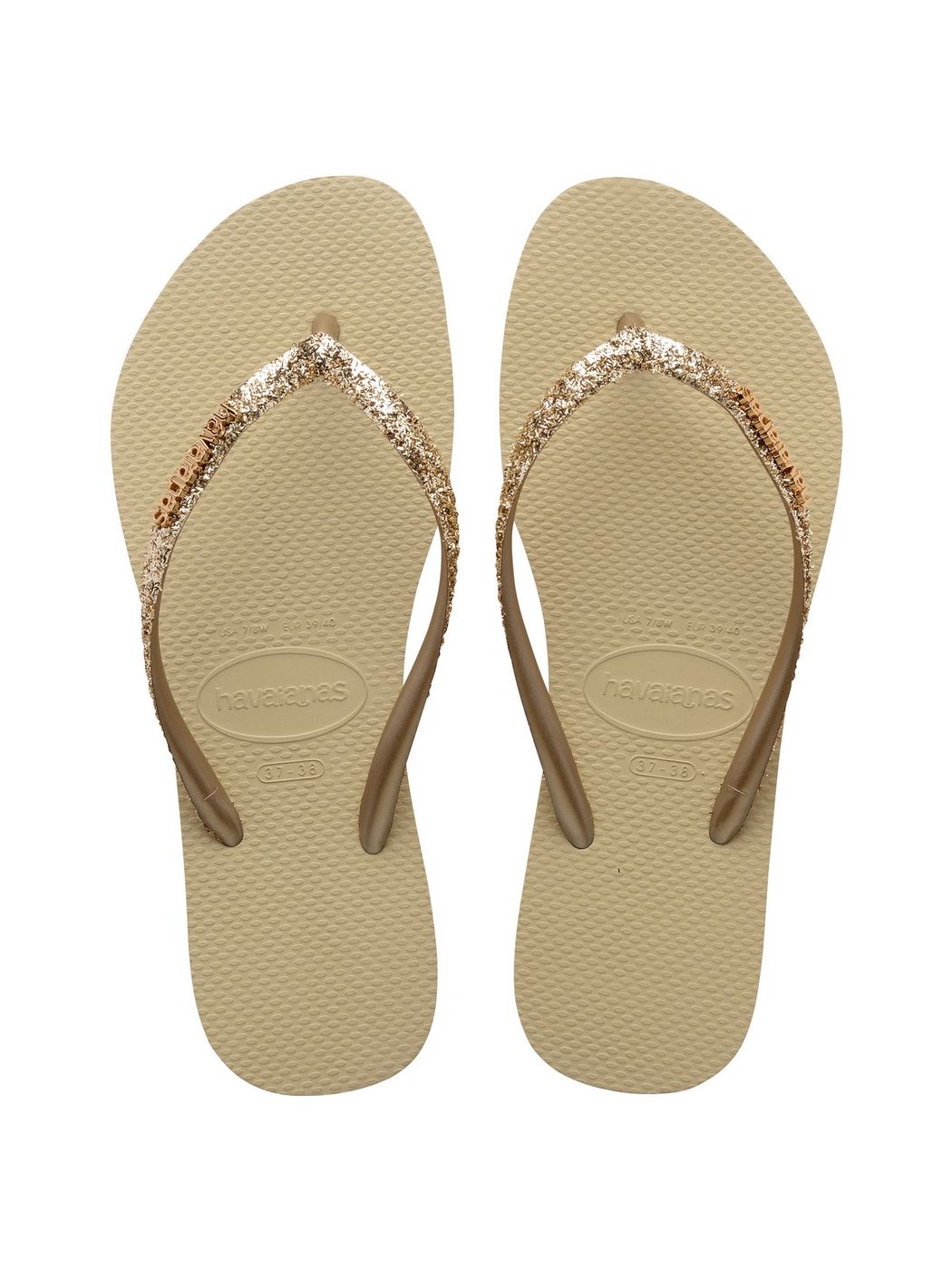 HAVAIANAS Infradito Donna Hav. Slim Glitter II 4146975.0154 Beige - Stilato