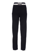 Pantalone Jogger Donna Nero Elisabetta Franchi In Viscosa - KP62S46E2 685 - Stilato